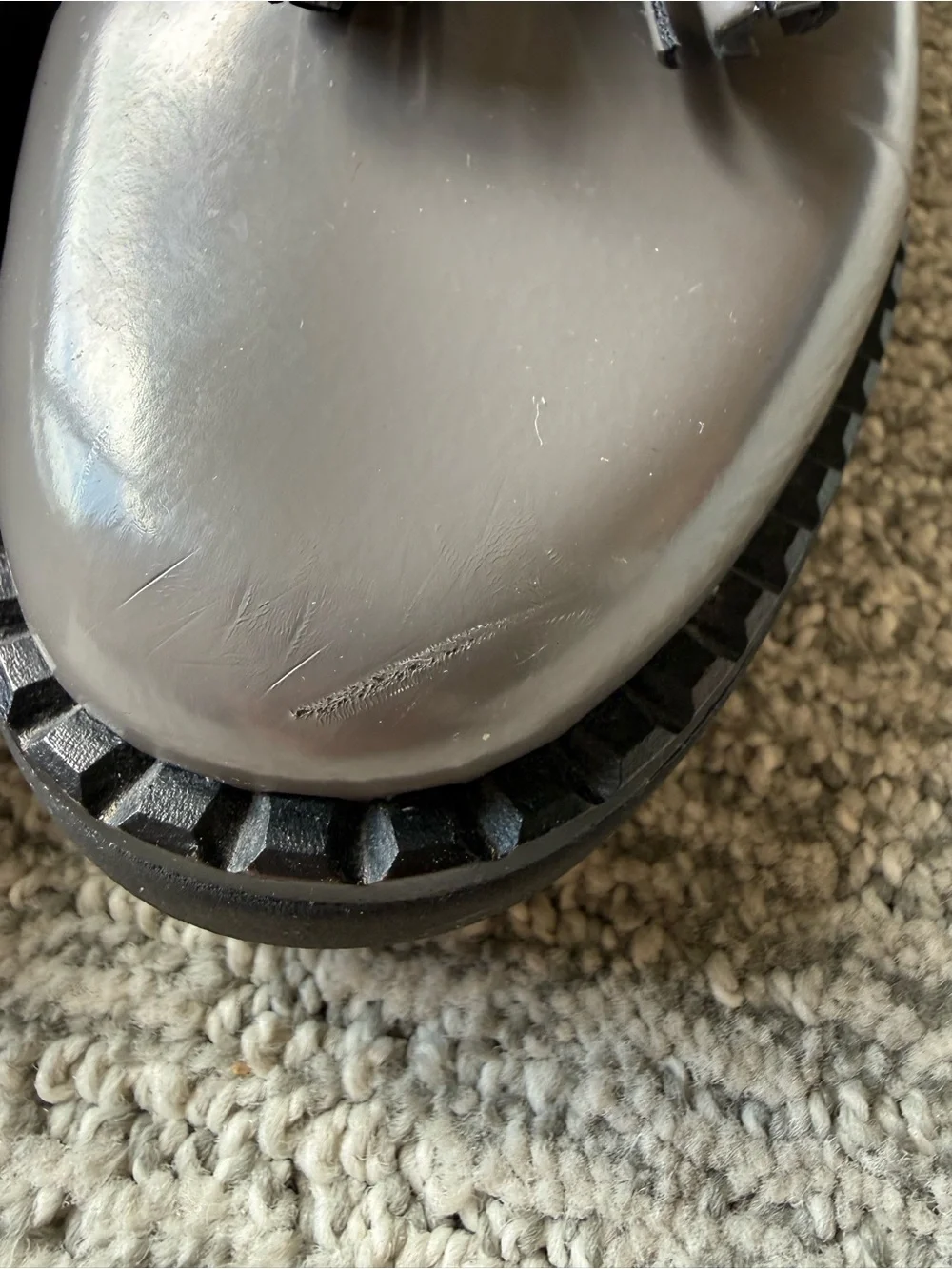 Franco Sarto Women's Metallic Dark Gray Loafer Flats Size‎ 7.5